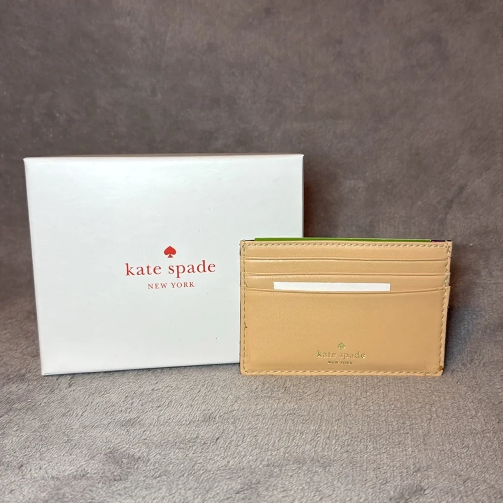 ♠️KATE SPADE♠️Black Wellesley Leather Card Holder with Gift Box/NWT